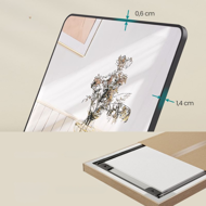 Obdĺžnikové zrkadlo NOIR, 160x50cm, čierna