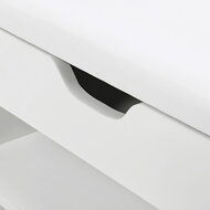 Botník s lavicou a úložným priestorom LUJZA, 80x30x44cm, biela