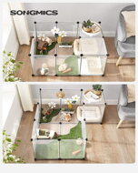 Ohrádka pre malé zvieratá z priehľadného plastu BEN, 143x71x47cm, transparentná