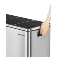 Kôš na separovanie odpadu SORT 54l (3x18 l), strieborná