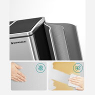 Kôš na separovanie odpadu SORT 54l (3x18 l), strieborná