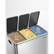 Kôš na separovanie odpadu SORT 54l (3x18 l), strieborná