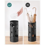 Kovový stojan na dáždniky ANABEL, 17x41cm, čierna