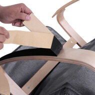 Hojdacie kreslo, leňoška SWING nosnosť 150kg, 67x115x91cm, sivá