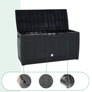 Odkladací box RATO, 310l, 119x48x60cm, antracitová