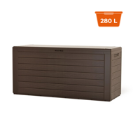 Úložný box WOODEBOX - 280L, 120x46x57cm, tmavo hnedá