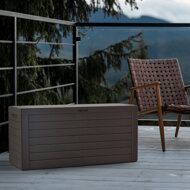 Úložný box WOODEBOX - 280L, 120x46x57cm, tmavo hnedá