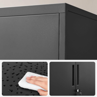 Viacúčelová kovová skrinka RAVEN, 40x80x90cm, čierna