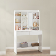 Toaletný stolík ANGELA s osvetlením, 40 x 90 x 144,7 cm, biela