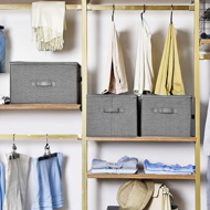 Úložné boxy ELVIS, 3ks, 40x30x25cm, šedá