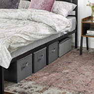 Úložné boxy ELVIS, 3ks, 40x30x25cm, šedá