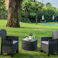 Záhradný set TREE, 3-dielny, antracitová