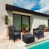 Záhradný set TREE, 3-dielny, antracitová