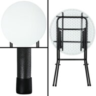 Plastový párty stôl LYDA, Ø72x110cm, biela