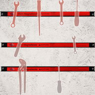 Magnetická lišta HOLDER, 3ks, 45cm, červená/čierna