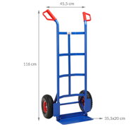 Rudla sklápacia CART s nafukovacími pneumatikami, max 200kg, modrá
