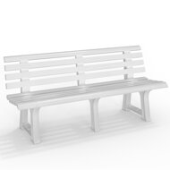 Záhradná lavica ORCHIDEA, 145x49x74cm, biela