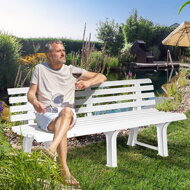 Záhradná lavica ORCHIDEA, 145x49x74cm, biela