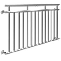 Francúzske okenné zábradlie ZOE, 184x90cm, strieborná Francúzske okenné zábradlie ZOE, 184x90cm, strieborná