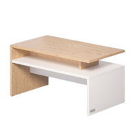 Konferenčný stolík SACRAMENTO, 95x55x50cm, biela/hnedá Konferenčný stolík SACRAMENTO, 95x55x50cm, biela/hnedá