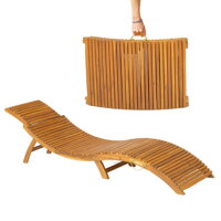 Záhradné lehátko FLORIDA, skladacie, 57x190x51cm, prírodná hnedá Záhradné lehátko FLORIDA, skladacie, 57x190x51cm, prírodná hnedá