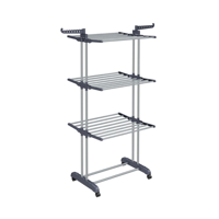 Sušiak na bielizeň ELTON so 4 úrovňami na kolieskach, 76x172x50cm, šedá Sušiak na bielizeň ELTON so 4 úrovňami na kolieskach, 76x172x50cm, šedá