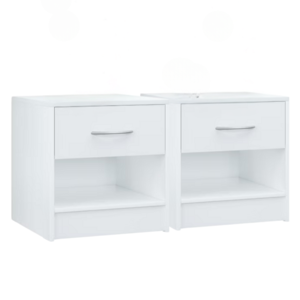 Set nočných stolíkov BIANCA, 2 ks, 41x39x28cm, biela Set nočných stolíkov BIANCA, 2 ks, 41x39x28cm, biela