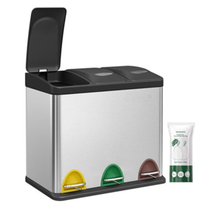 Kôš na separovanie odpadu SORT 24l (3x8l), strieborná Kôš na separovanie odpadu SORT 24l (3x8l), strieborná