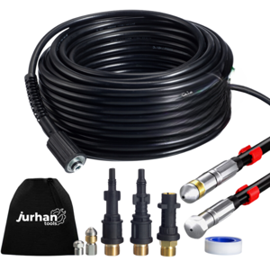 Súprava na čistenie potrubia Premium, 30 m, čierna Súprava na čistenie potrubia Premium, 30 m, čierna