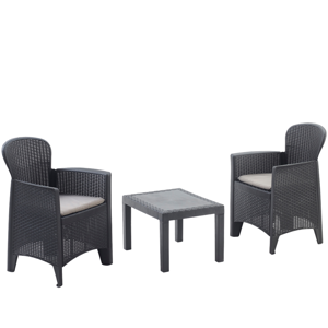 Záhradný set AKITA, 3-dielny, antracitová