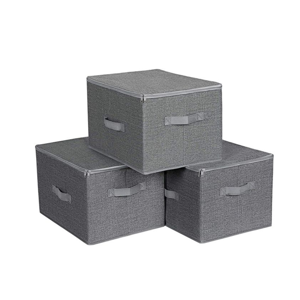 Úložné boxy ELVIS, 3ks, 40x30x25cm, šedá Úložné boxy ELVIS, 3ks, 40x30x25cm, šedá