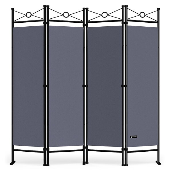 Paraván LUCCA, 163x180cm, antracitová