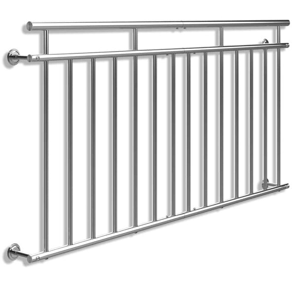 Francúzske okenné zábradlie ZOE, 184x90cm, strieborná