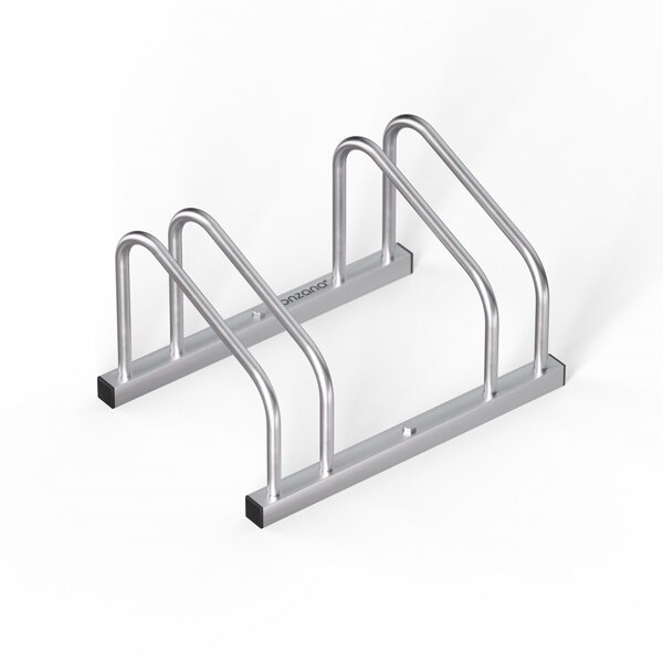 Stojan na 2 bicykle BIKE, 50x32x27cm, strieborná