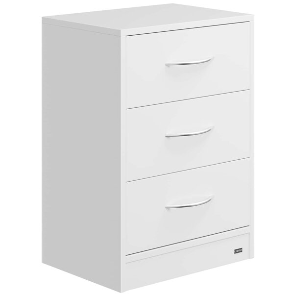 Nočný stolík ELOISE s podsvietením, 54x39x28cm, biela