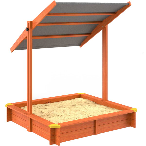 Pieskovisko so strieškou Sami, smrekové drevo, 120x120x120cm