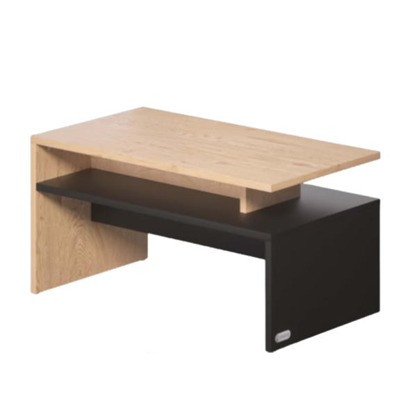 Konferenčný stolík SACRAMENTO, 95x55x50cm, hnedá/šedá