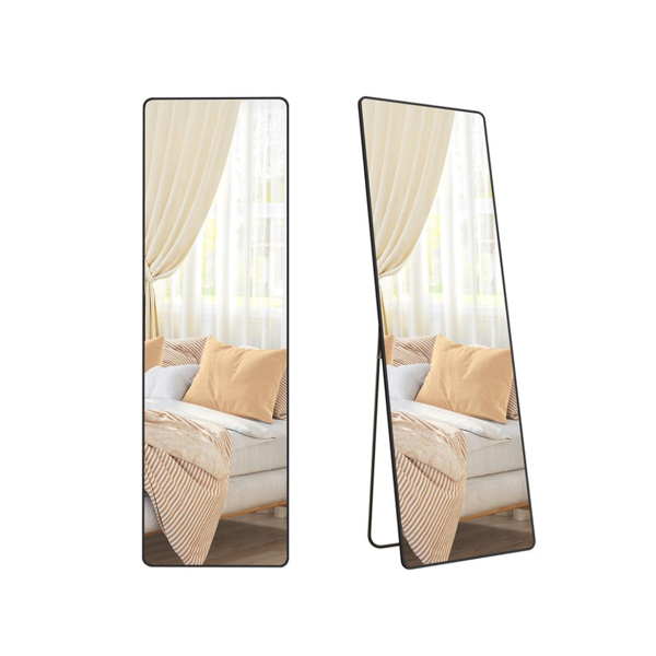 Obdĺžnikové zrkadlo NOIR, 160x50cm, čierna